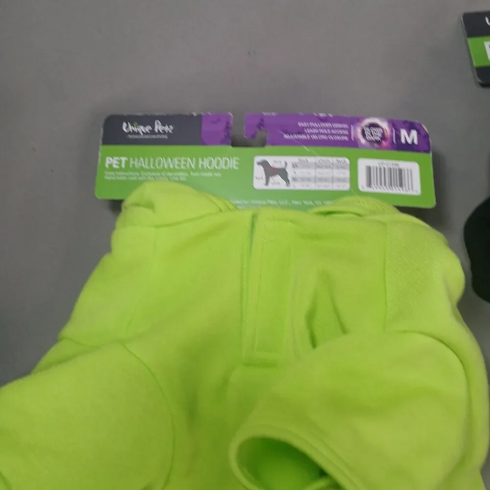 3 Unique Petz Halloween Hoodie MEDIUM Glow in the Dark NEW with Tags